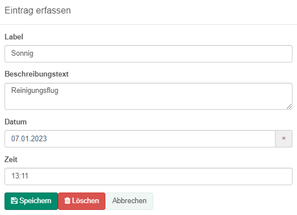 Eintrag erfassen | © Andermatt BioVet AG