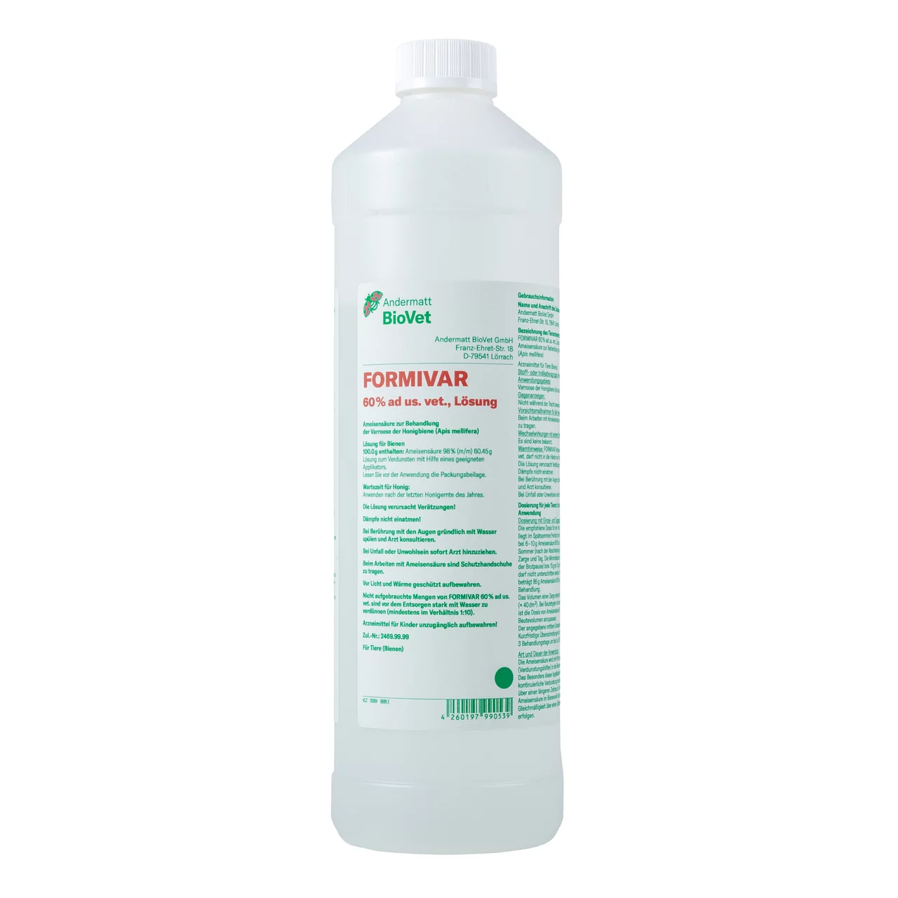 Formivar 60% 1 Liter Ameisensäure gegen Varroa | © Andermatt BioVet AG